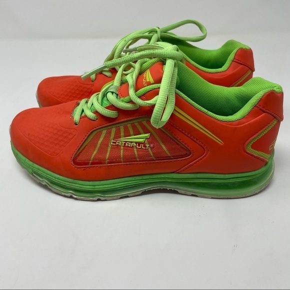 Catapult Women’s Running Shoes Lace-Up Size 7 Orange Neon Green - Picture 1 of 9